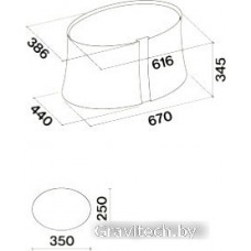 Кухонная вытяжка Falmec Zephiro E-ion 67 450 м3/ч (черный)