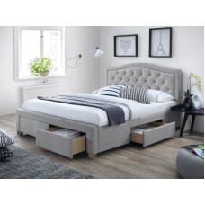 Кровать SIGNAL ELECTRA tap. 76 серый/дуб, 140/200