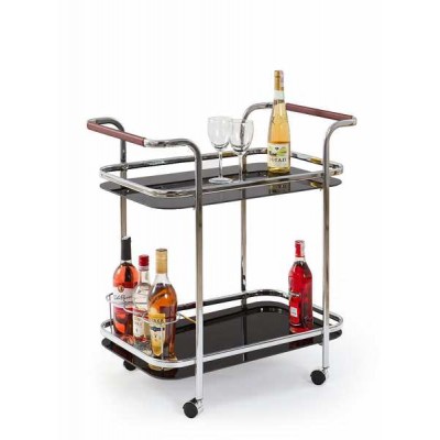 Стол сервировочный HALMAR BAR7 черный/хром