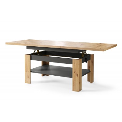 Стол-трансформер SIGNAL MONTANA дуб артизан/антрацит 130-170/65/55-67