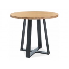 Стол обеденный SIGNAL VASCO дуб/черный, d80